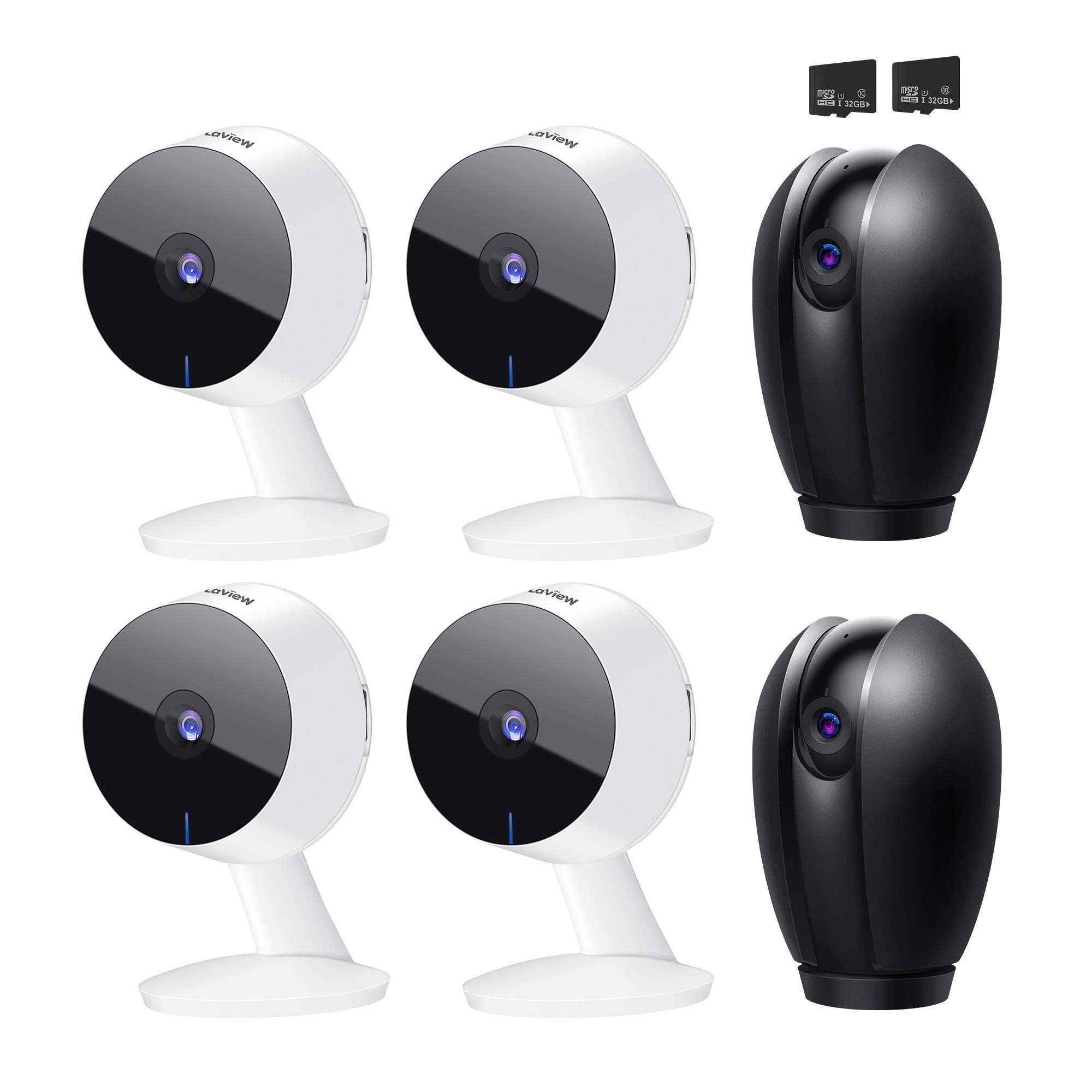 Amazon.com: LaView Security Cameras for Home + 2X 32GB SD Cards,PT